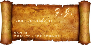 Faur Jonatán névjegykártya